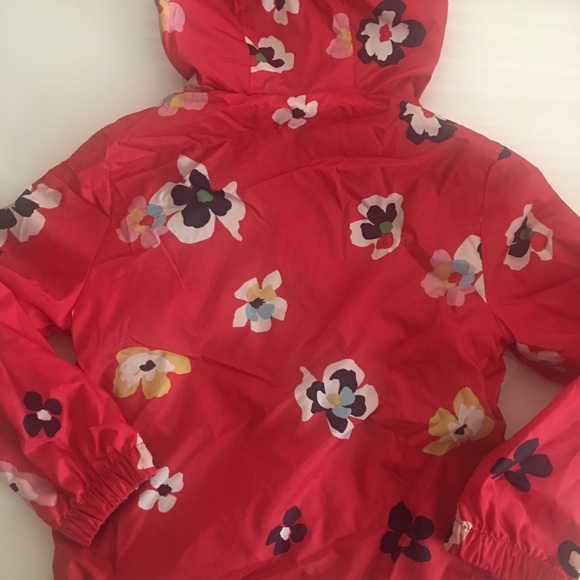 Gap kids girl red floral lined Windbreaker size XS - Picture 6 of 7